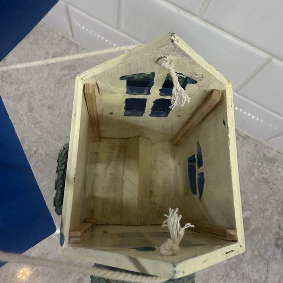 Bird and Breakfast Hand painted Wood birdhouse. 11 in x 5 in x 5 in. - Picture 7 of 8